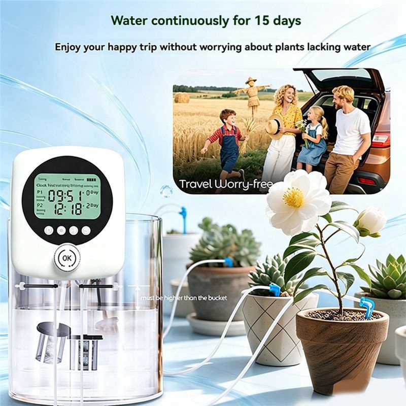 Automatic Watering Pump Indoor Plants - M12K-Dual Pump Automatic Plant Watering System