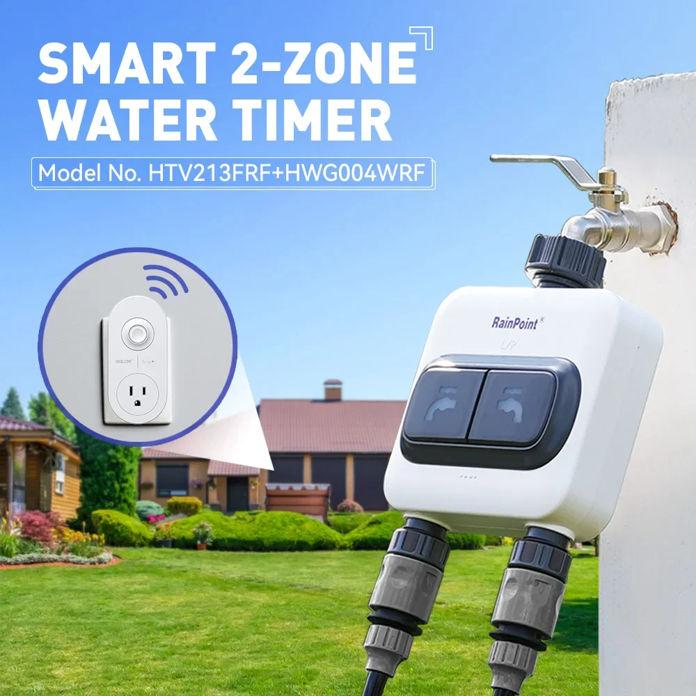 RAINPOINT Wi-Fi 2-outlets Wate - Wifi Water Timer Hose Faucet Smart recension och pris