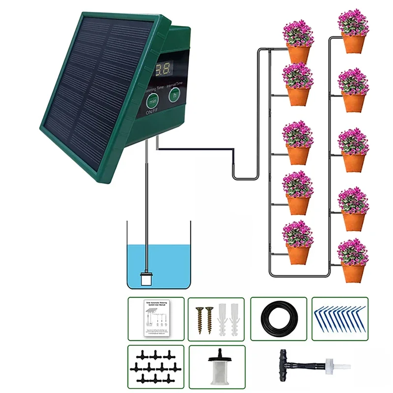 Solar Irrigation System Timed  - Solar Drip Irrigation Kit Garden recension och pris
