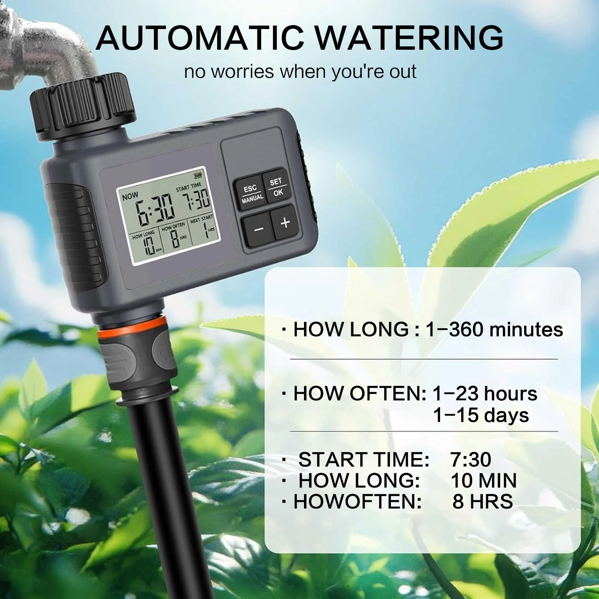 Smart Digital Water Timer Outd - Rain Sensor For Irrigation Timer recension och pris