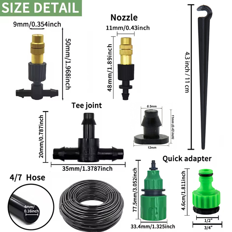 5M-20M Outdoor Misting Cooling - Mist Cooling System Outdoor Patio 15M recension och pris