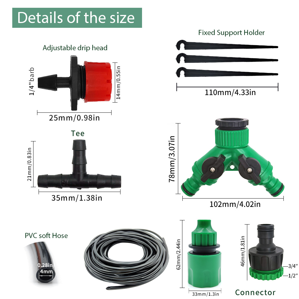 Greenhouse 15M-30M DIY Drip Ir - Drip Irrigation System Automatic Kit recension och pris