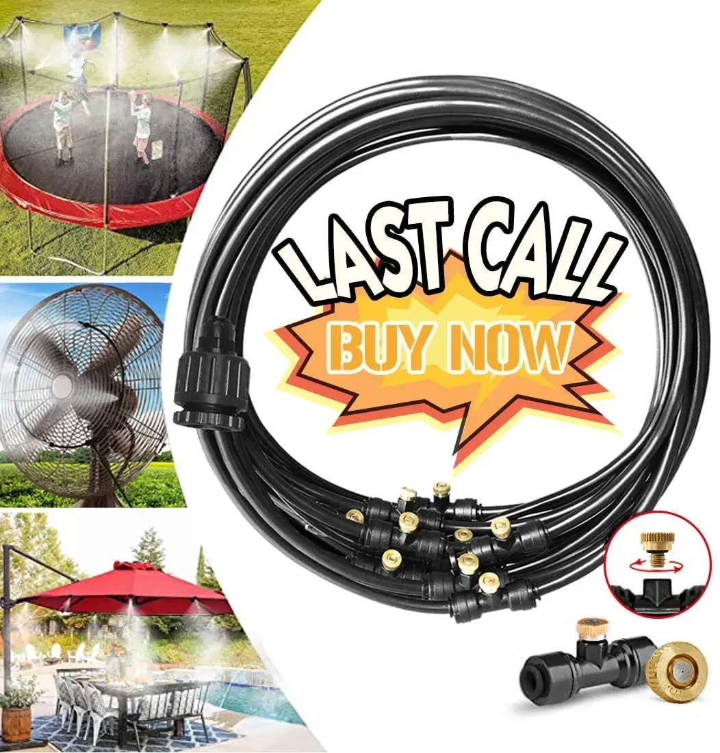 Outdoor Misting Cooling System - Mist Cooling System Outdoor Patio 15M recension och pris