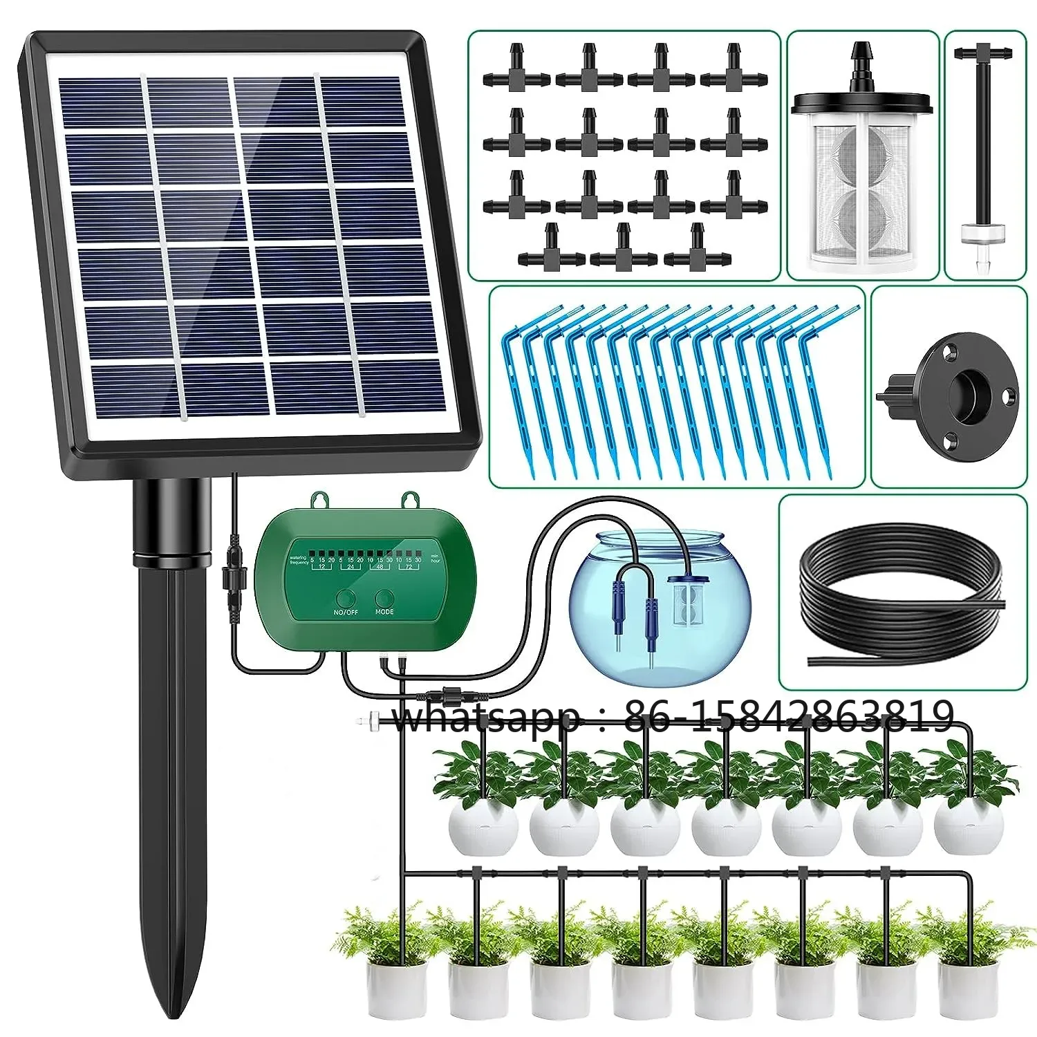Garden greenhouse emitter cont - Solar Drip Irrigation Kit Garden recension och pris