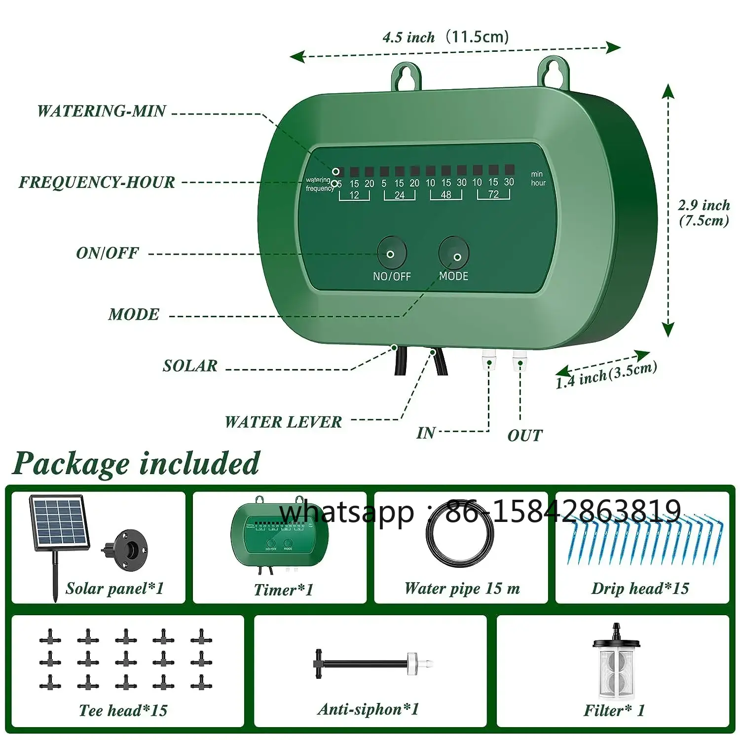 Garden greenhouse emitter cont - Solar Drip Irrigation Kit Garden recension och pris