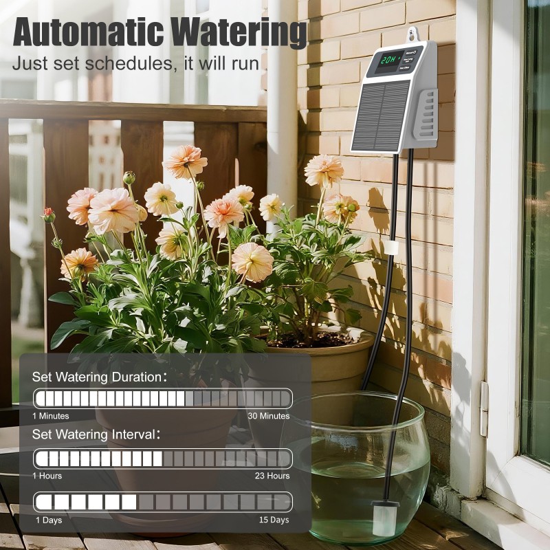 HOT-Smart Watering System Sola - Solar Drip Irrigation Kit Garden recension och pris