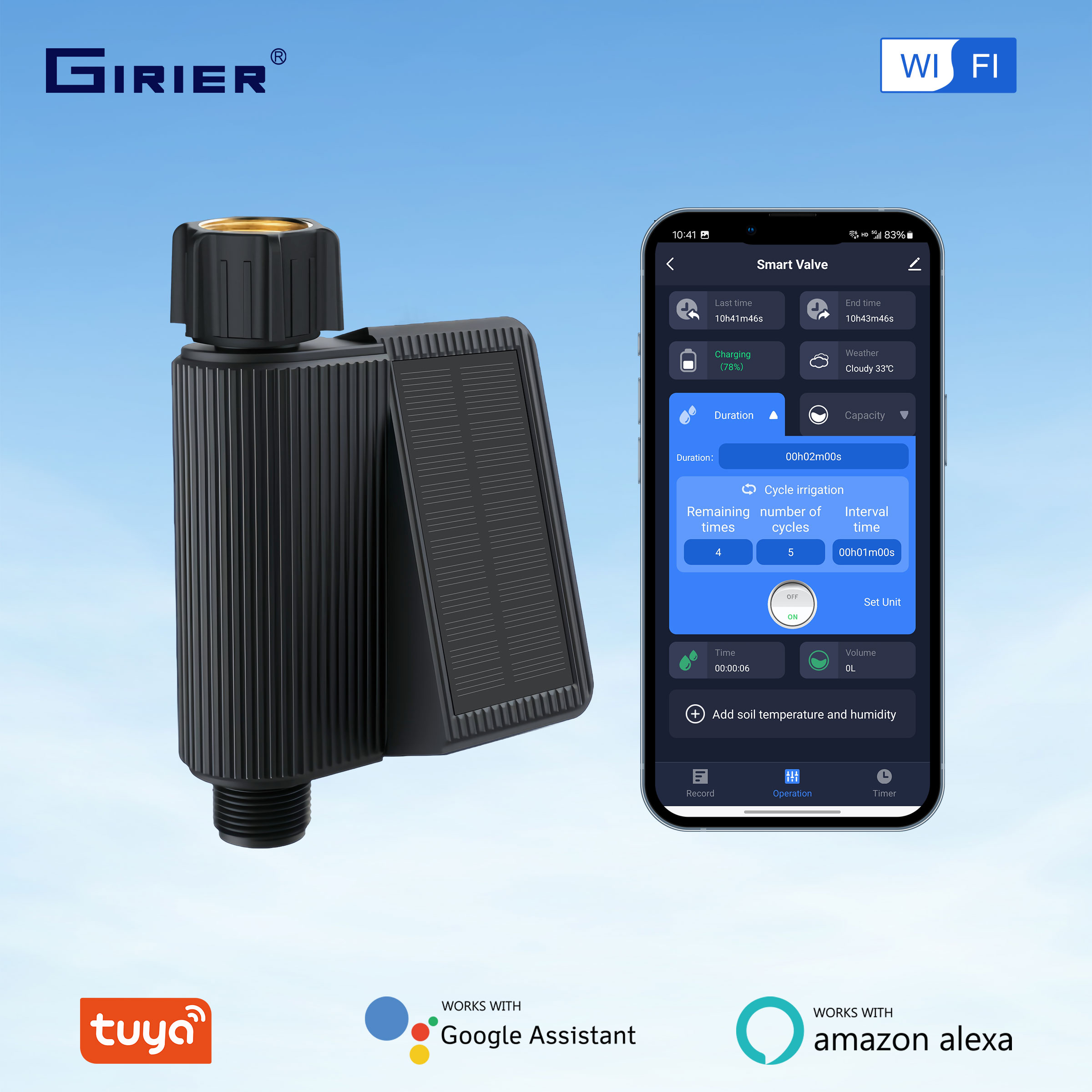 GIRIER Tuya Smart Water Timer  - Wifi Water Timer Hose Faucet Smart recension och pris