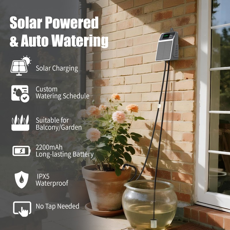 A03F-Solar Powered Automatic D - Solar Drip Irrigation Kit Garden recension och pris