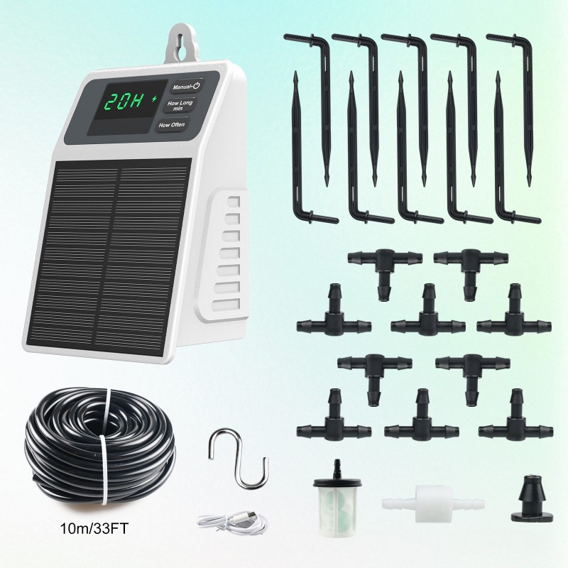 A03F-Solar Powered Automatic D - Solar Drip Irrigation Kit Garden recension och pris