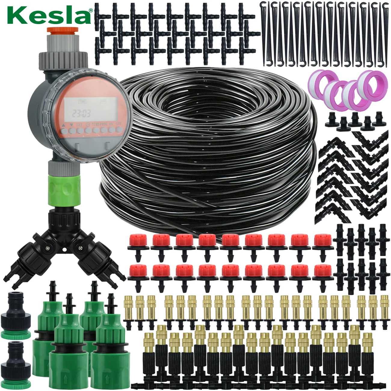 KESLA Outdoor 5M-30M Misting C - Mist Cooling System Outdoor Patio 15M recension och pris