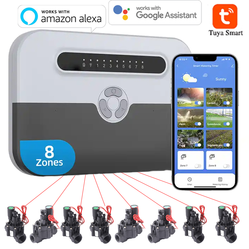 8 Station WiFi Indoor Smart Sp - Rain Sensor For Irrigation Timer recension och pris