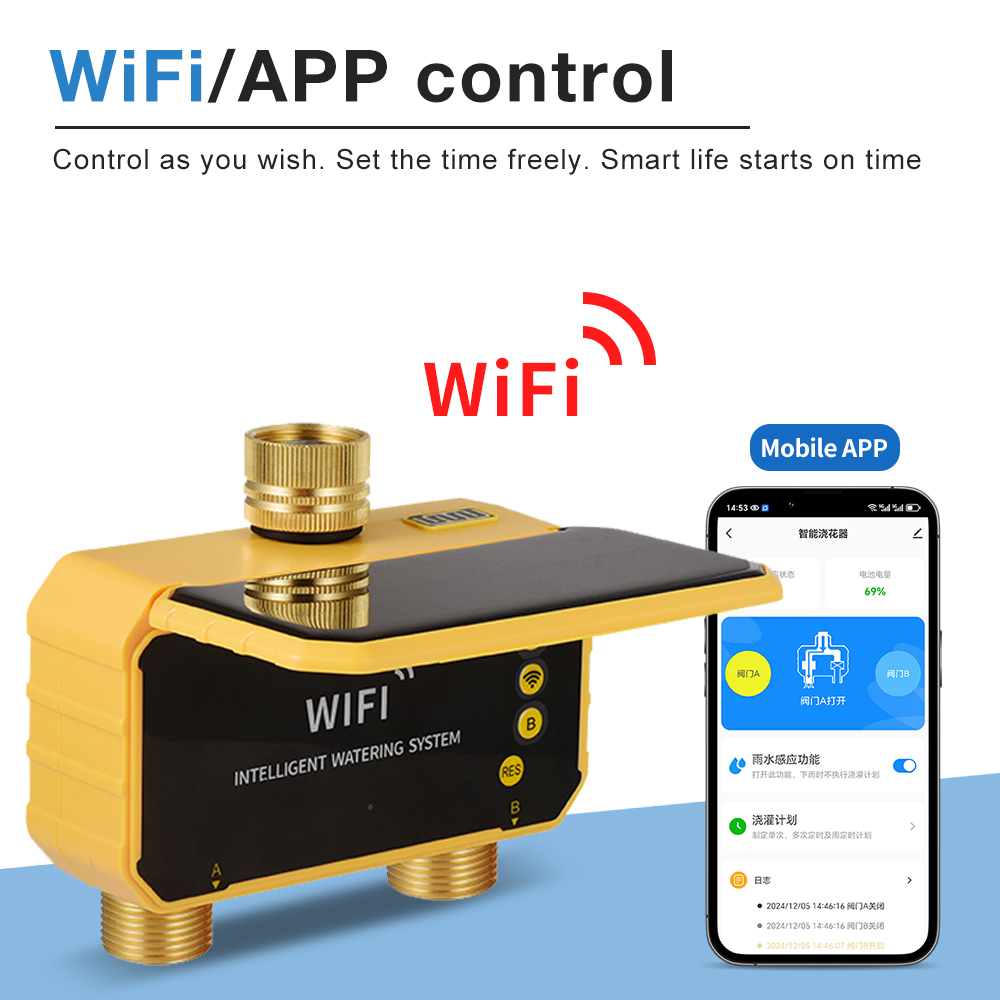 Solar Irrigation Watering Syst - Wifi Water Timer Hose Faucet Smart recension och pris