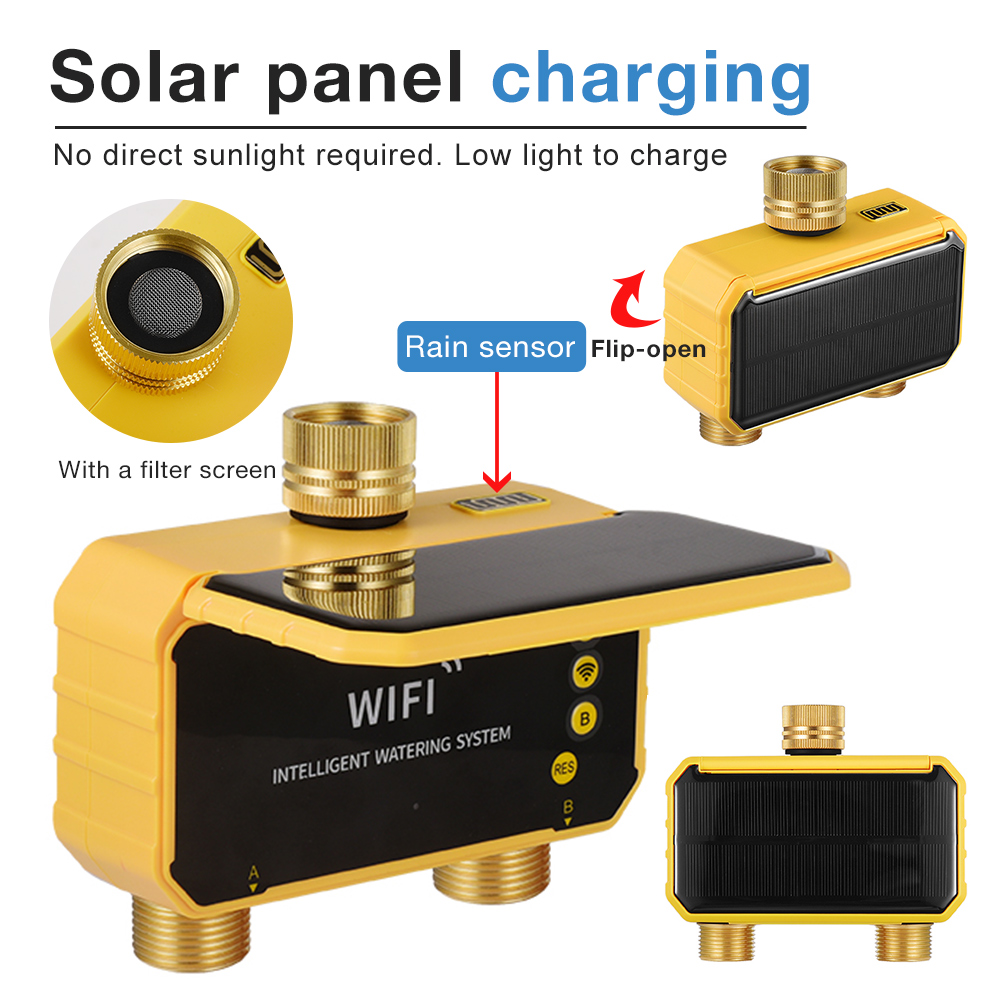 Solar Irrigation Watering Syst - Wifi Water Timer Hose Faucet Smart recension och pris