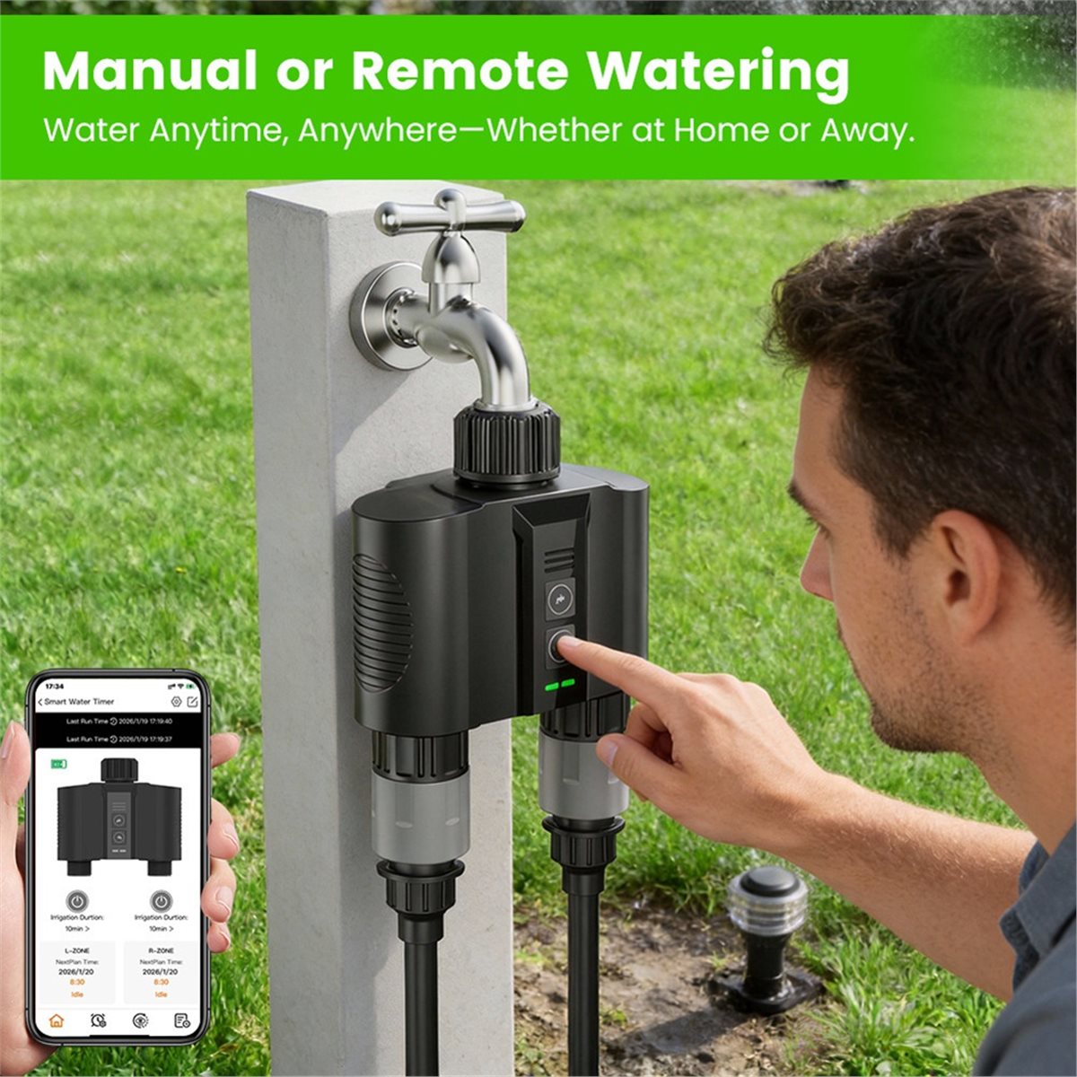 Y17A 1 Set WiFi Water Timer fo - Wifi Water Timer Hose Faucet Smart recension och pris