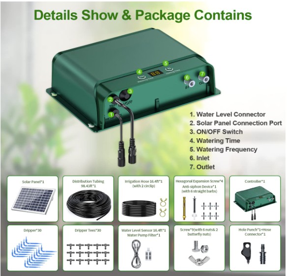 Hot Product Solar Garden Autom - Solar Drip Irrigation Kit Garden recension och pris