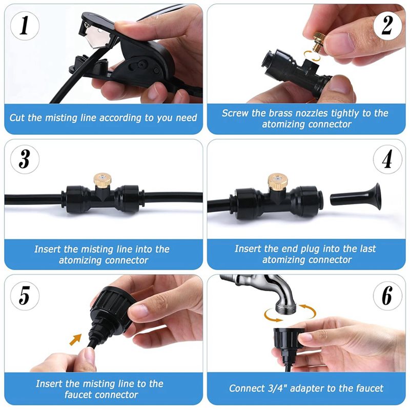 M11K-2X Misting Cooling System - Mist Cooling System Outdoor Patio 15M recension och pris