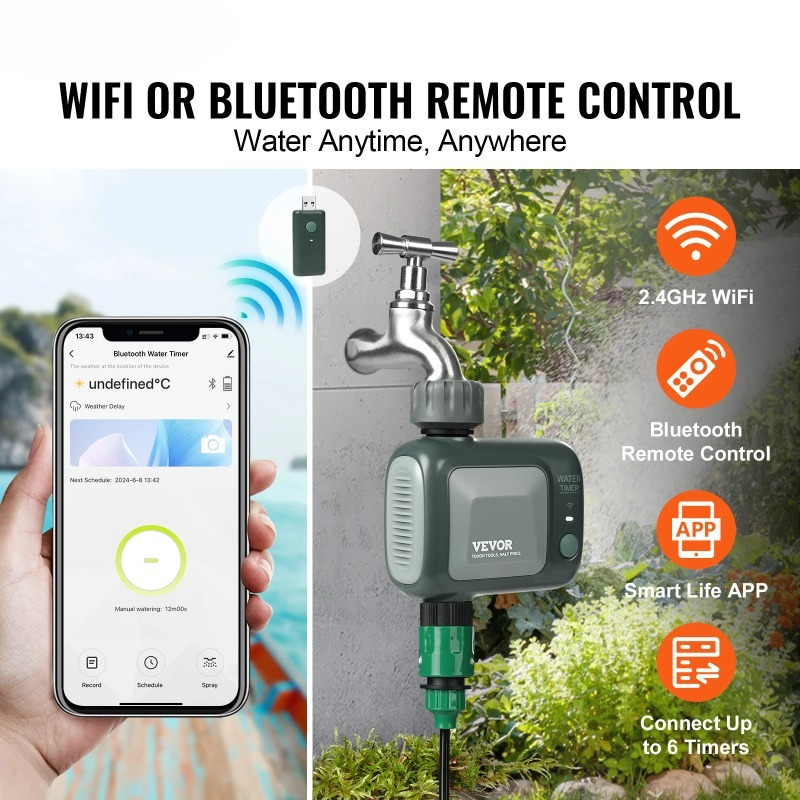 WiFi Sprinkler Timer Single/ T - Wifi Water Timer Hose Faucet Smart recension och pris