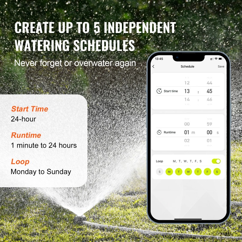 WiFi Sprinkler Timer Single/ T - Wifi Water Timer Hose Faucet Smart recension och pris